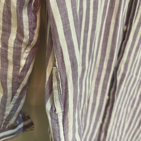 Ralph Lauren Lavender and White Striped Shirt - Picture 2 of 4